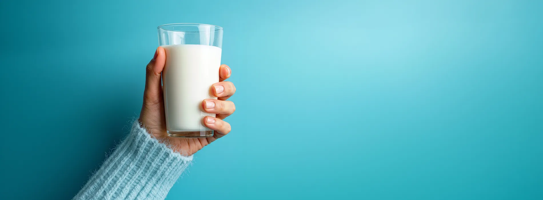 Verre de lait en main