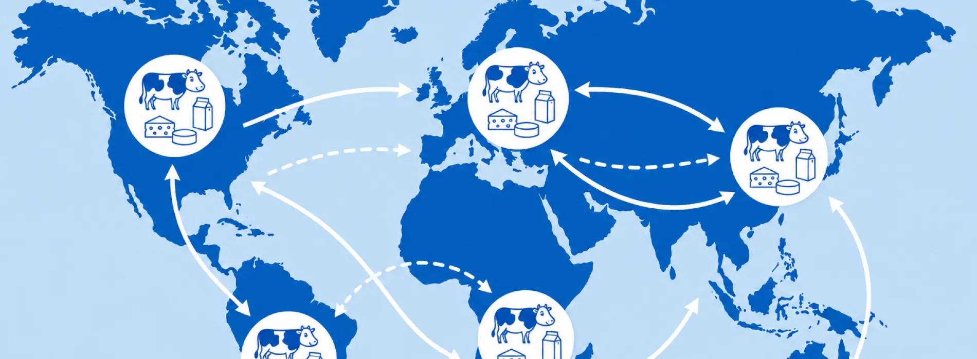 Carte monde lait
